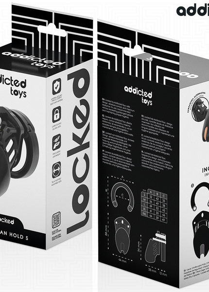 ADDICTED TOYS LOCKED - GABBIA PER PENE OBSIDIAN HOLD TAGLIA S