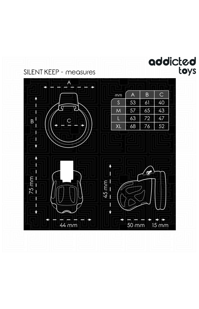 ADDICTED TOYS LOCKED - GABBIA PER PENE SILENZIOSA 7,5 CM