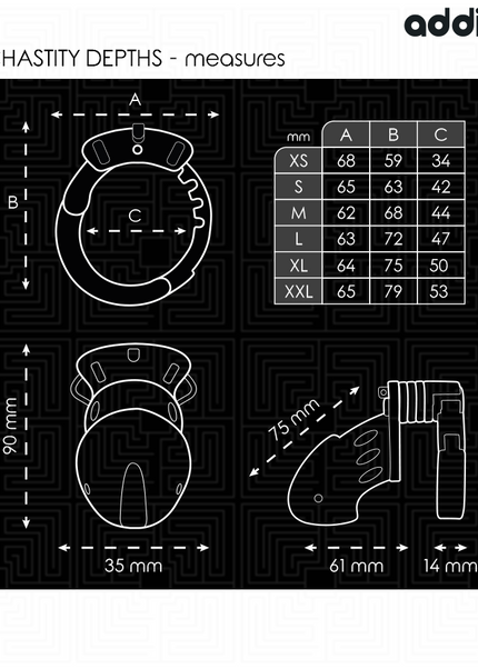 ADDICTED TOYS BLOCCATO - GABBIA PER PENE PROFONDA DI CASTITÀ 7,5 CM