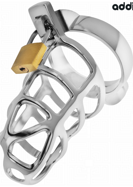 ADDICTED TOYS LOCKED - GABBIA PER PENE IN METALLO CON BLOCCAGGIO ARGENTO TAGLIA S