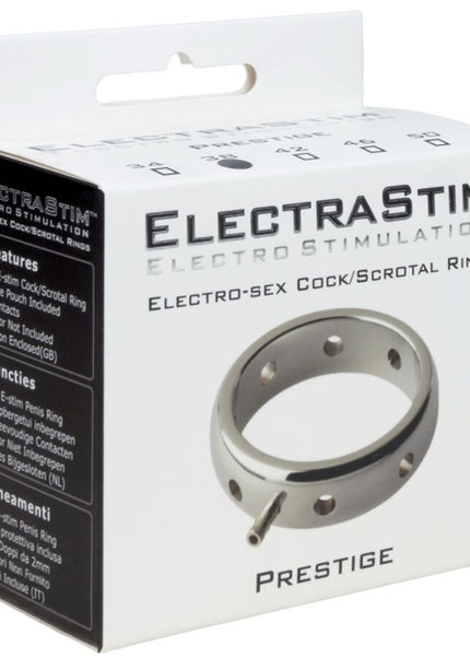 ELECTRASTIM - ANELLO ELETTROMAGNETICO PER PENE IN METALLO PRESTIGE 42 MM