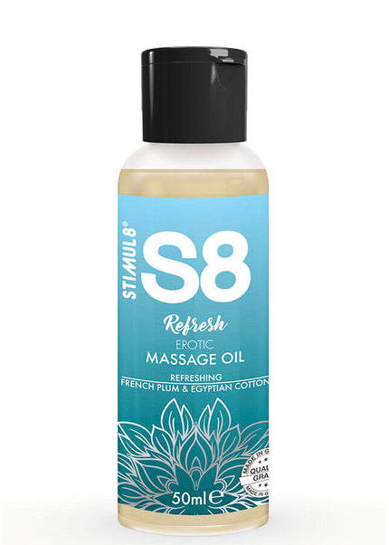 STIMUL8 - S8 REFRESH OLIO DA MASSAGGIO EROTICO IN COTONE 50 ML
