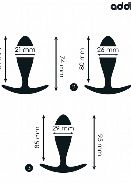 ADDICTED TOYS - SET DI 3 TAPPI ANALI MODELLO 2