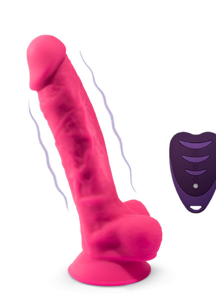 SILEXD - MODELLO PENE REALISTICO 18 VIBRAZIONE ROSA + TELECOMANDO LRS