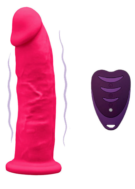 SILEXD - MODELLO PENE REALISTICO 2 ROSA + TELECOMANDO LRS 17 CM