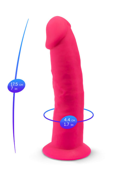SILEXD - MODELLO PENE REALISTICO 2 ROSA + TELECOMANDO LRS 17 CM