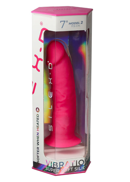 SILEXD - MODELLO PENE REALISTICO 2 ROSA + TELECOMANDO LRS 17 CM