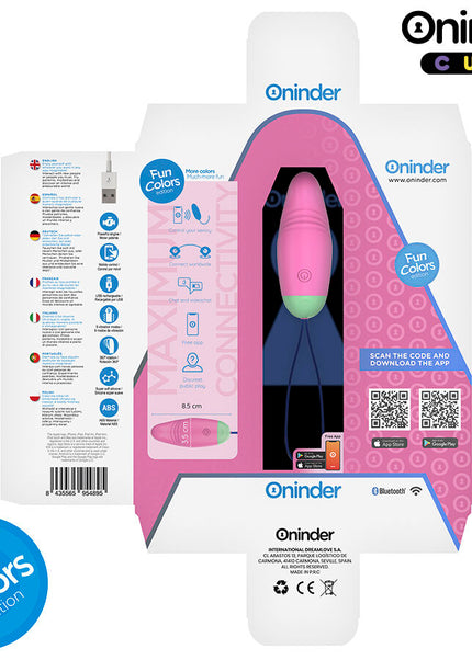 ONINDER CUTE - UOVO VIBRO-ROTANTE IN SILICONE 360° PER AMORE E PIACERE - APP GRATUITA IN TUTTO IL MONDO