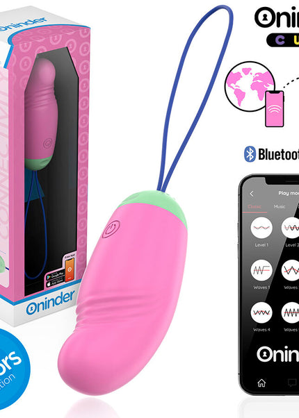 ONINDER CUTE - UOVO VIBRO-ROTANTE IN SILICONE 360° PER AMORE E PIACERE - APP GRATUITA IN TUTTO IL MONDO