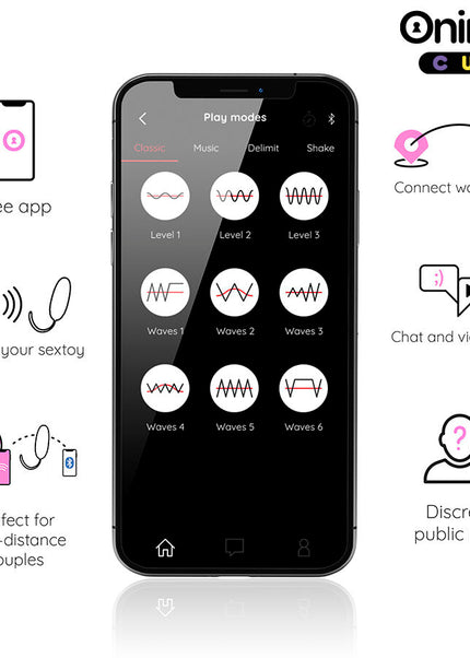 ONINDER CUTE - UOVO VIBRO-ROTANTE IN SILICONE 360° PER AMORE E PIACERE - APP GRATUITA IN TUTTO IL MONDO