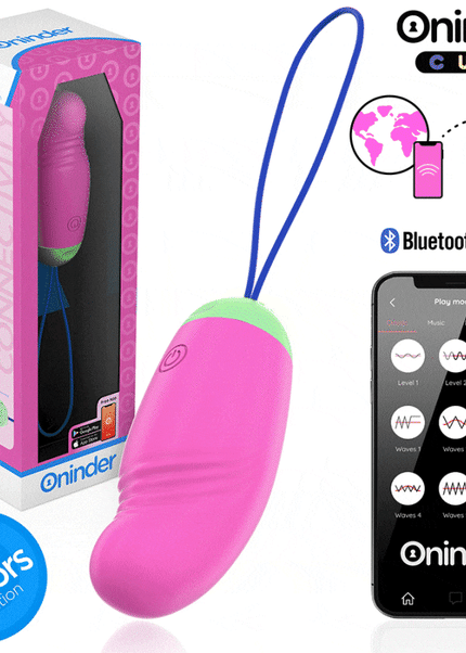 ONINDER CUTE - UOVO VIBRO-ROTANTE IN SILICONE 360° PER AMORE E PIACERE - APP GRATUITA IN TUTTO IL MONDO
