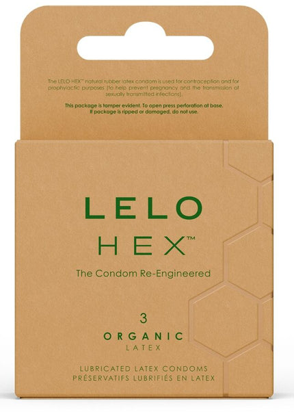 LELO - PRESERVATIVI ORGANICI HEX CONFEZIONE DA 3 UNITÀ