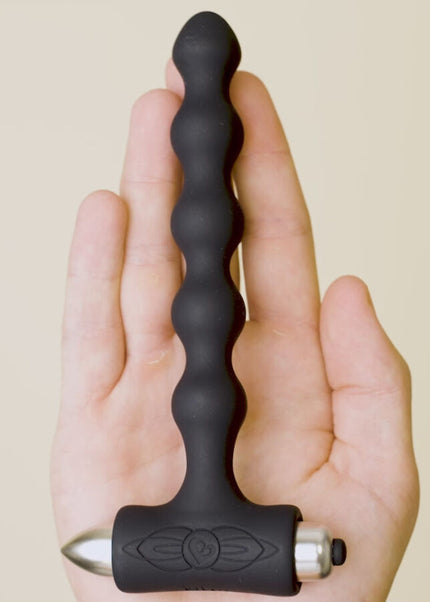 ROCKS-OFF - PETITE SENSATIONS PEARLS PLUG ANALE VIBRATORE NERO