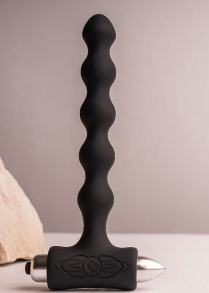 ROCKS-OFF - PETITE SENSATIONS PEARLS PLUG ANALE VIBRATORE NERO