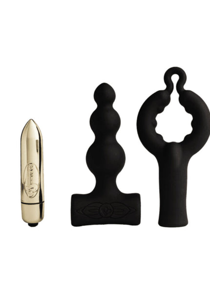 ROCKS-OFF - PETITE SENSATIONS BUBBLES PLUG ANALE VIBRATORE NERO