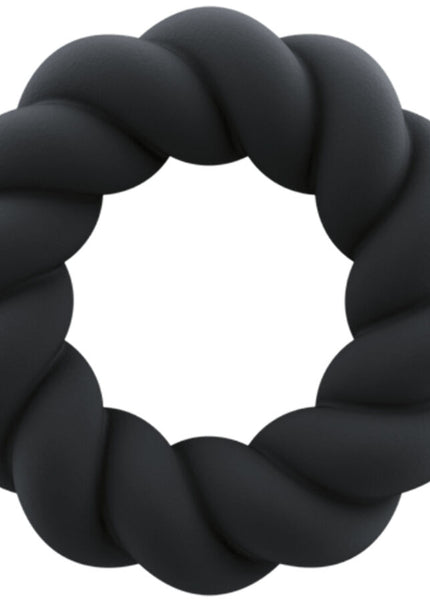 ROCKS-OFF - ANELLO MASTURBATORE TWIST IN SILICONE NERO