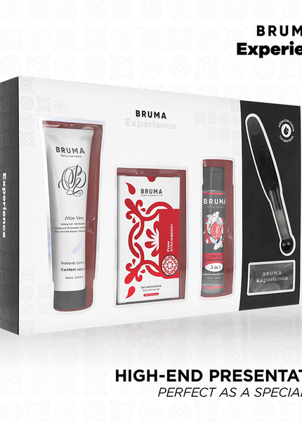 BRUMA XPERIENCE - KIT TENTAZIONE DOLCE ALLA FRAGOLA CON POTENZIATORE DI ORGASMO