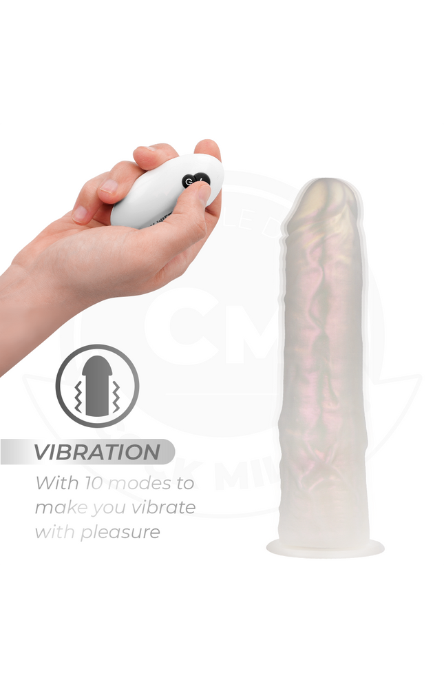 COCK MILLER - DILDO CON VENTOSA, LUCI E VIBRAZIONE CON TELECOMANDO BIANCO 19,5 CM
