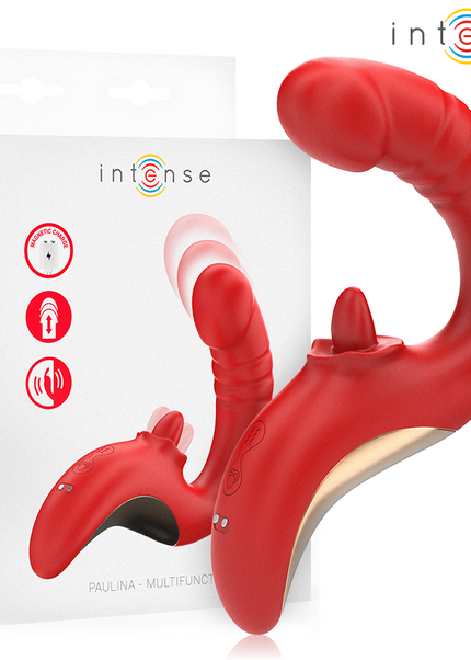 INTENSE - PAULINA VIBRATORE E STIMOLATORE A FORMA DI U ROSSO