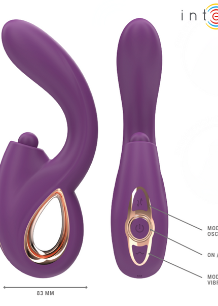 INTENSE - LALI VIBRATORE MULTIFUNZIONE PUNTO G TAPPING &amp; THRUST &amp; VIBRATION VIOLA