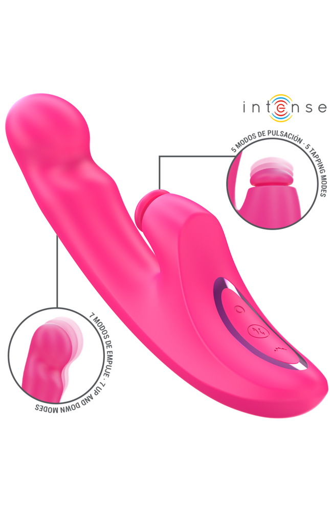 INTENSO - VIBRATORE EMI 13,5 CM MULTIFUNZIONE 3 IN 1 10 VIBRAZIONI ROSA