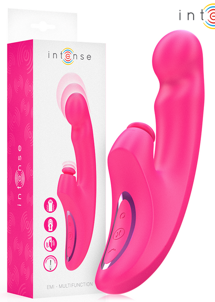 INTENSO - VIBRATORE EMI 13,5 CM MULTIFUNZIONE 3 IN 1 10 VIBRAZIONI ROSA