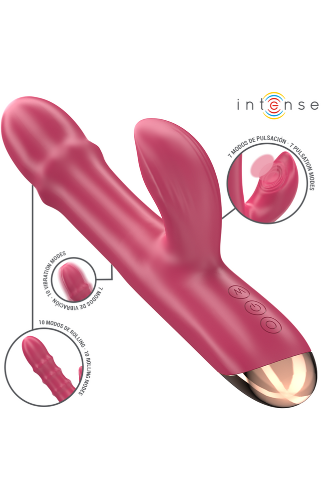 INTENSE - CHLOE VIBRATORE MULTIFUNZIONE 3 IN 1 ROSSO