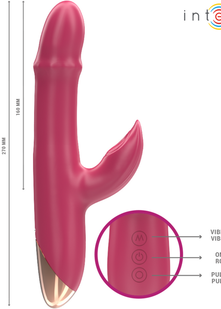 INTENSE - CHLOE VIBRATORE MULTIFUNZIONE 3 IN 1 ROSSO