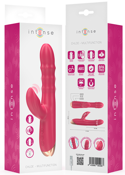 INTENSE - CHLOE VIBRATORE MULTIFUNZIONE 3 IN 1 ROSSO