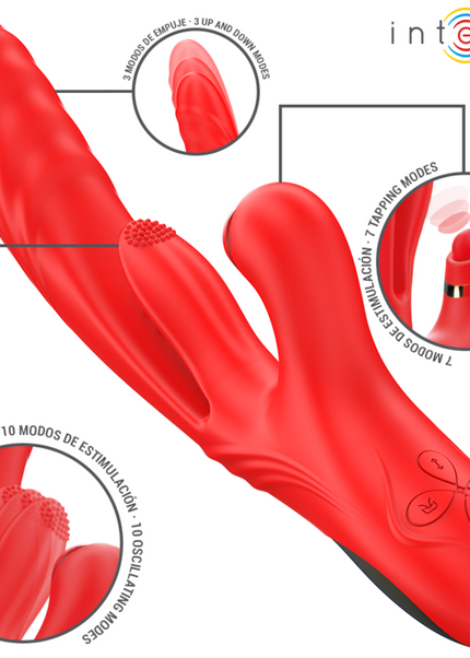 INTENSO - VIBRATORE MULTIFUNZIONE ROSALIA 3 IN 1 ROSSO