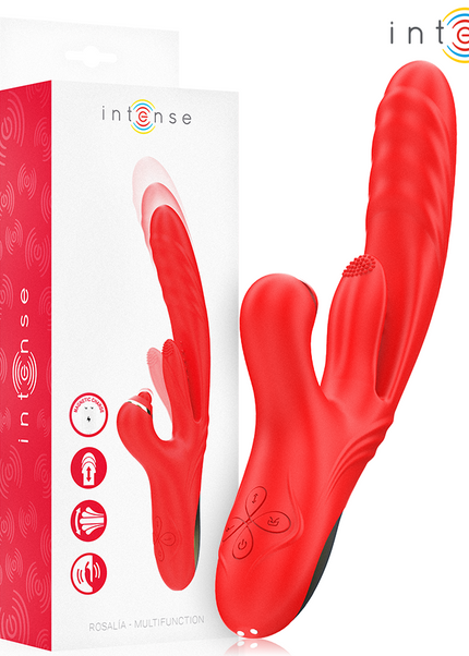INTENSO - VIBRATORE MULTIFUNZIONE ROSALIA 3 IN 1 ROSSO