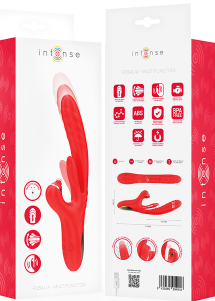 INTENSO - VIBRATORE MULTIFUNZIONE ROSALIA 3 IN 1 ROSSO