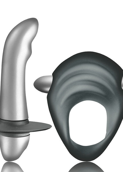 CLIMAXIMUM - ENTICE KIT ANELLO PER IL PENE + VIBRATORE PER LA PROSTATA PER PRINCIPIANTI