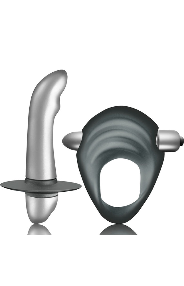 CLIMAXIMUM - ENTICE KIT ANELLO PER IL PENE + VIBRATORE PER LA PROSTATA PER PRINCIPIANTI