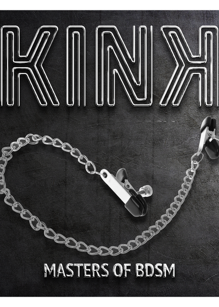 KINK - MORSETTI PER CAPEZZOLI A CATENA PIATTA ARGENTO 34 CM