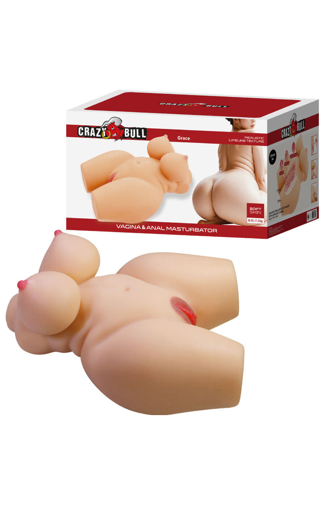 CRAZY BULL - GRACE TORSO FEMMINILE REALISTICO VAGINA E ANALE 7,5 KG