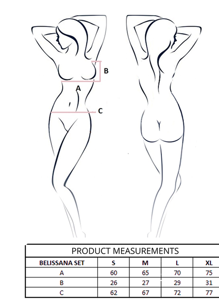 PASSIONE - BELISSANA REGGISENO + PERIZOMA BLU S/M