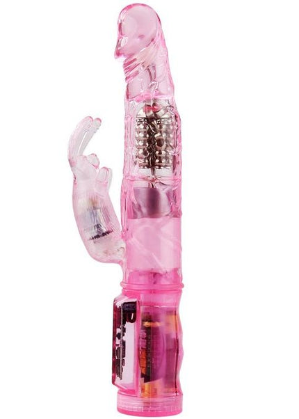 BAILE - MINI ROTATORE CONIGLIO ROSA CON SUPERSTIMOLATORE