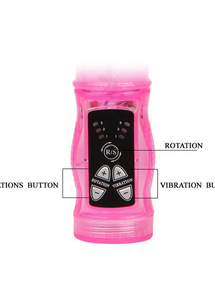 BAILE - MINI ROTATORE CONIGLIO ROSA CON SUPERSTIMOLATORE