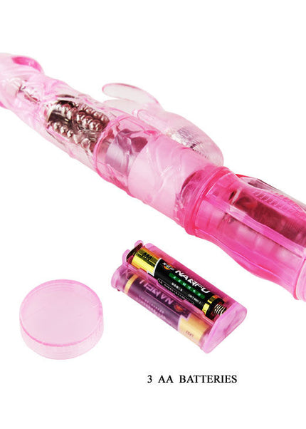 BAILE - MINI ROTATORE CONIGLIO ROSA CON SUPERSTIMOLATORE