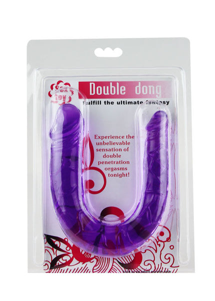 BAILE - DOPPIO DILDO IN JELLY FLESSIBILE LILLA