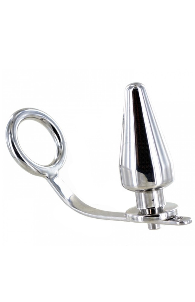 METAL DURO - ANELLO IN ACCIAIO DURO CON TAPPO ANALE 80 X 55 MM