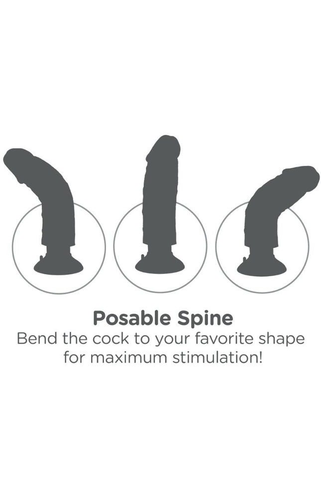 KING COCK - DILDO VIBRATORE 15.24 CM NATURALE