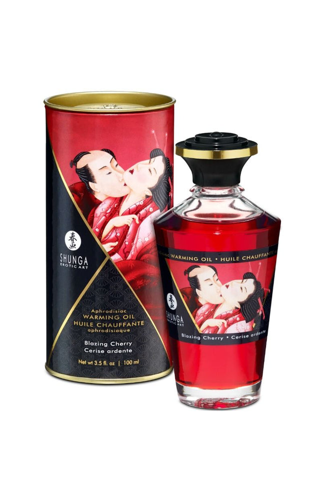 SHUNGA - OLIO DA MASSAGGIO EFFETTO CALORE SAPORE INTENSO DI CILIEGIA 100 ML