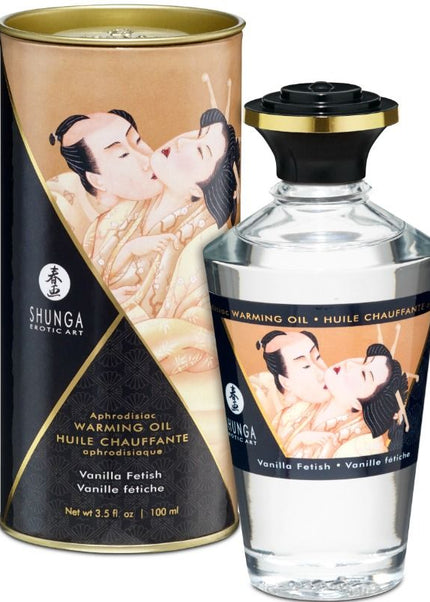 SHUNGA - OLIO DA MASSAGGIO EFFETTO CALDO AL GUSTO VANIGLIA FETISH 100 ML