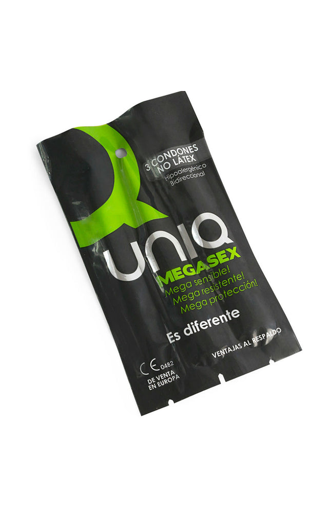 UNIQ - MEGASEX LATEX FREE SENSITIVE CONDOMS 3 UNITS