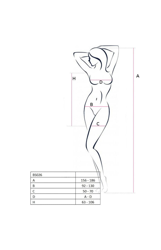 PASSIONE - DONNA BS026 BODYSTOCKING ABITO BIANCO STILE TAGLIA UNICA