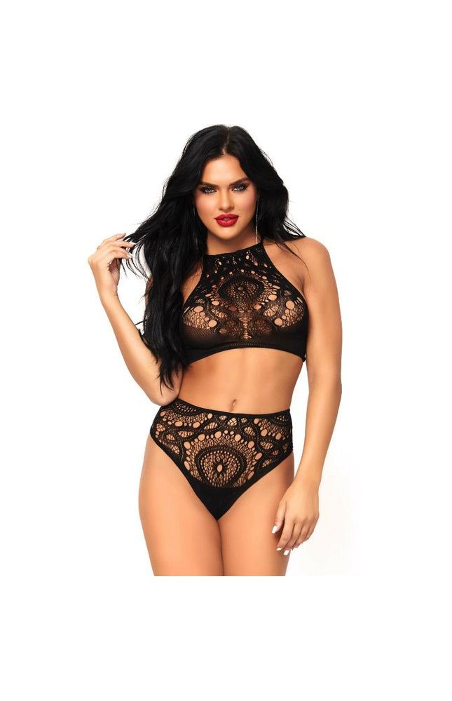 LEG AVENUE - SET 2 PEZZI TOP E SLIP M/L