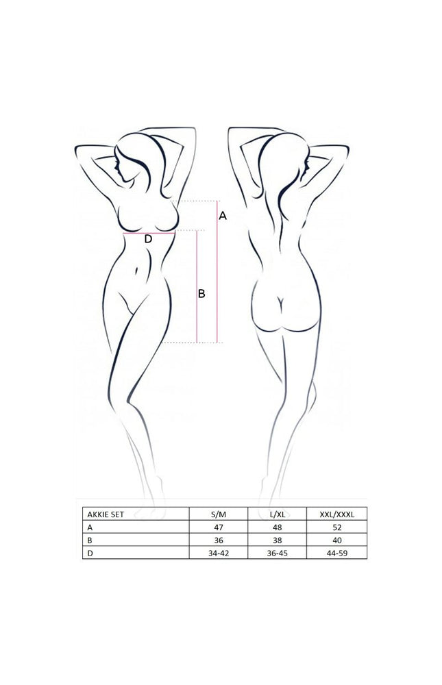 PASSIONE - SET AKKIE DONNA COSTUME DA INFERMIERA S/M