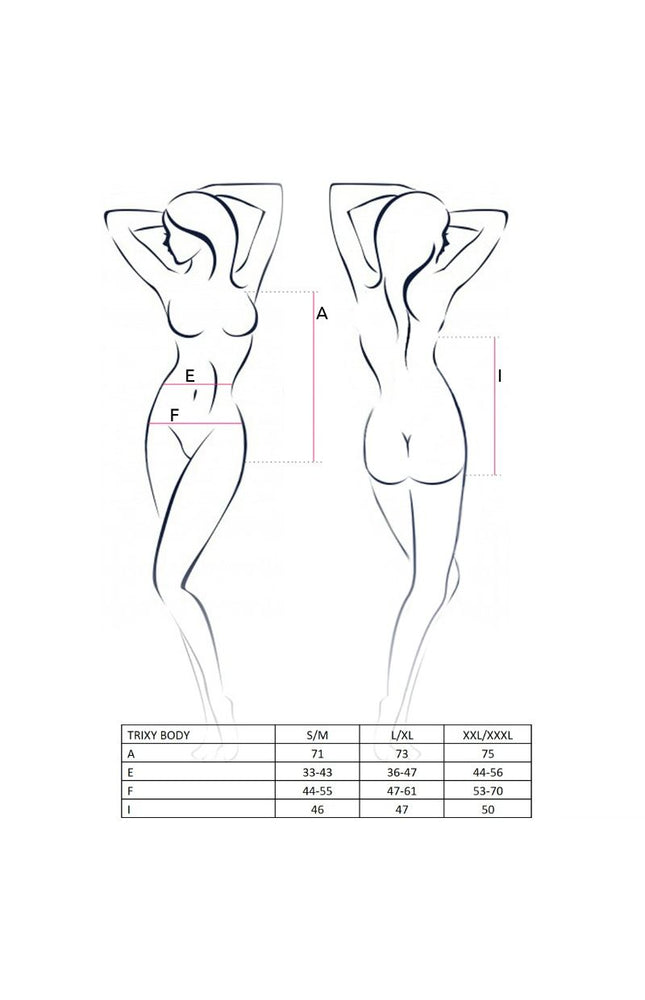 PASSIONE -DONNA TRIXY TEDDY NERO TAGLIA S/M